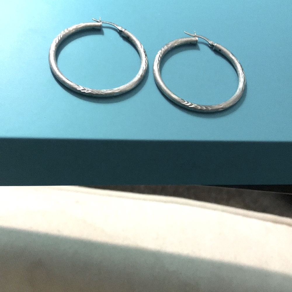 Sterling silver hoop earrings